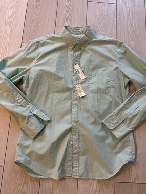 J. Crew Men's Green Button-Down Shirts XL